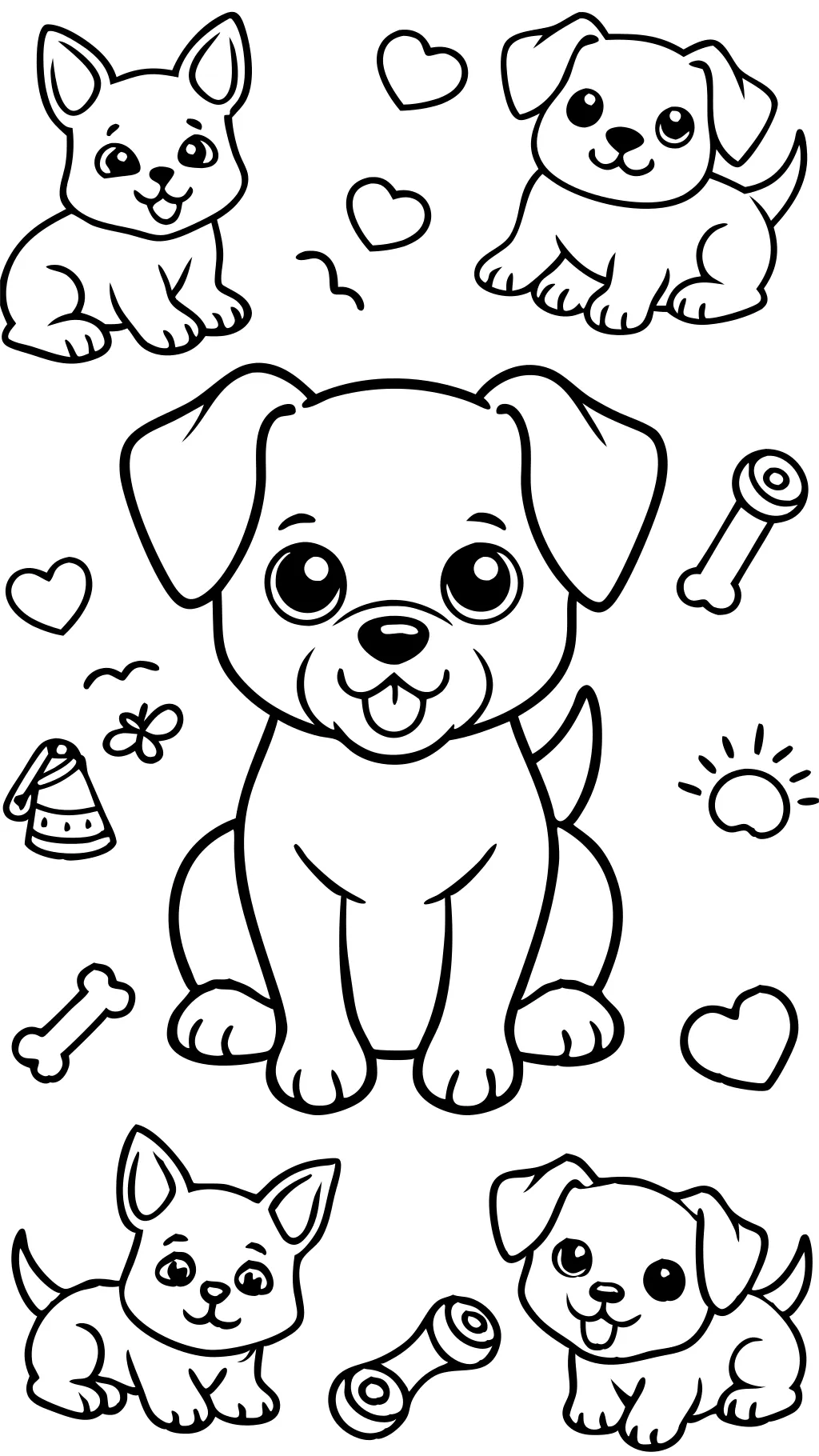 coloriages de chiot imprimables gratuitement